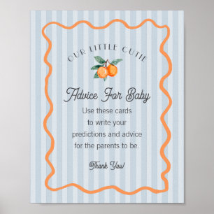 Poster Blue Little Cutirus Citrus Chá Advice for Baby