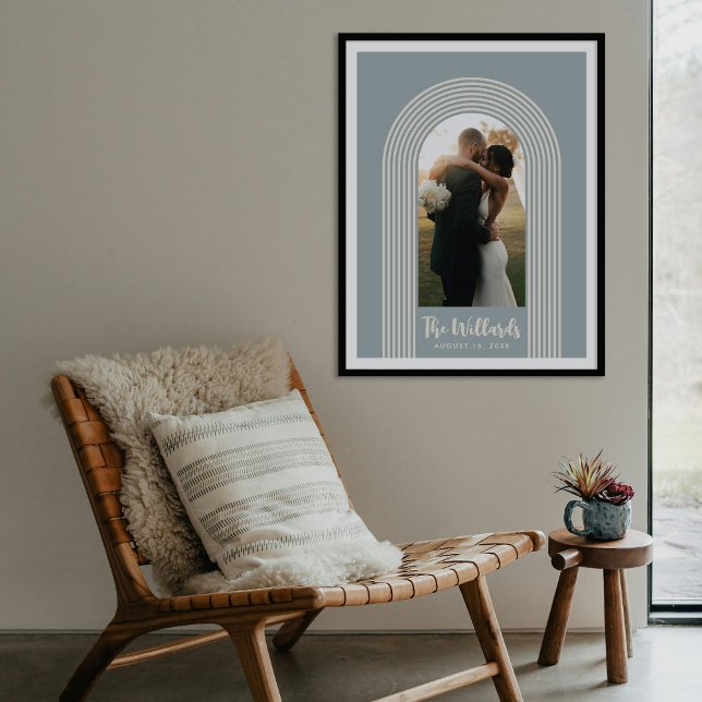 Poster Blue Lombard Lines Arch Custom Photo Art Print (Criador carregado)