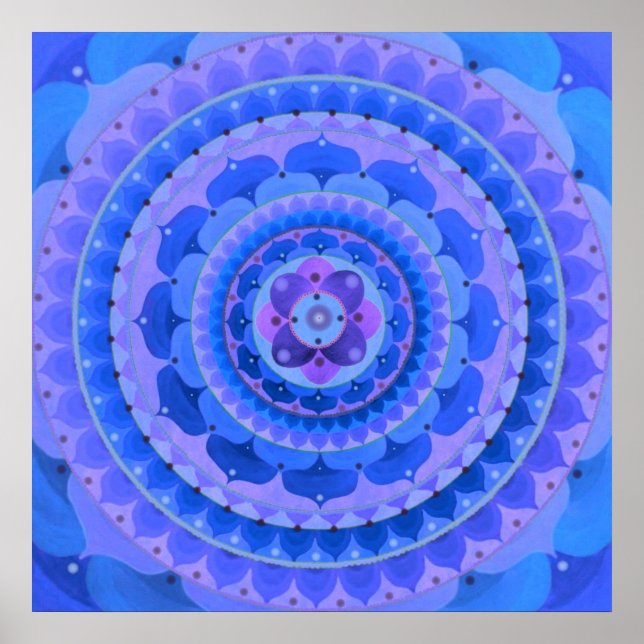 Poster Blue Mandala (Frente)
