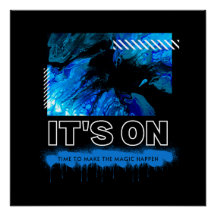 Blue Marble Abstract Acrylic Street Graphic