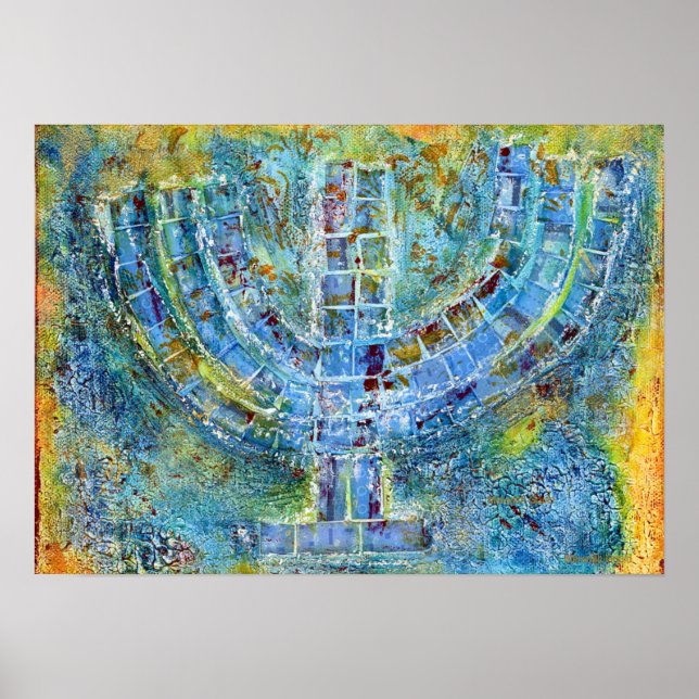 Poster Blue Menorah (Frente)