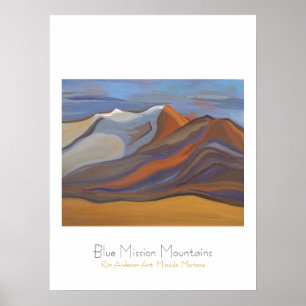 Póster Blue Mission Mountains