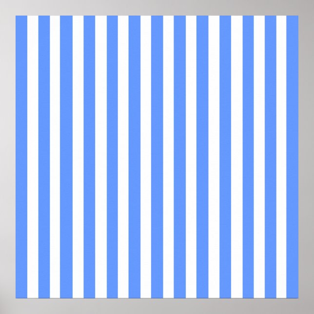 Póster Blue Modern Stripes (Frente)