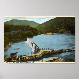 Poster Blue Mountain Dam Hamburg PA Schuylkill