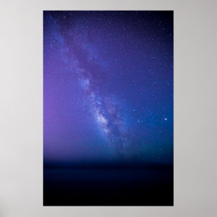 Poster Blue Purple Milky Way Galaxy