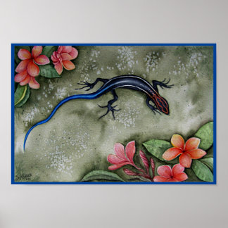 Poster Blue Racer Skink