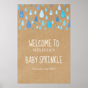 Poster Blue Raindroits Baby Sprinkle / Chá Welcome