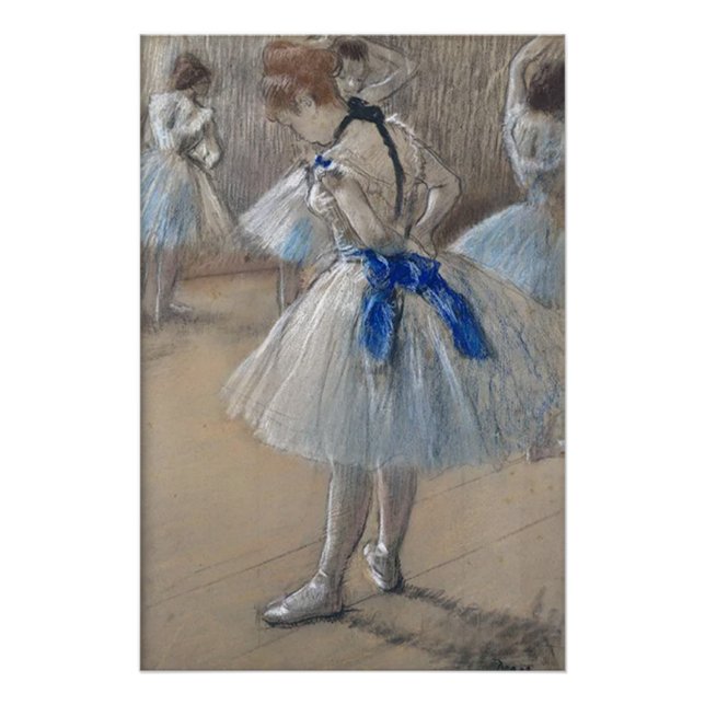 Póster Blue Ribbon Dancer Edgar Degas (Frente)