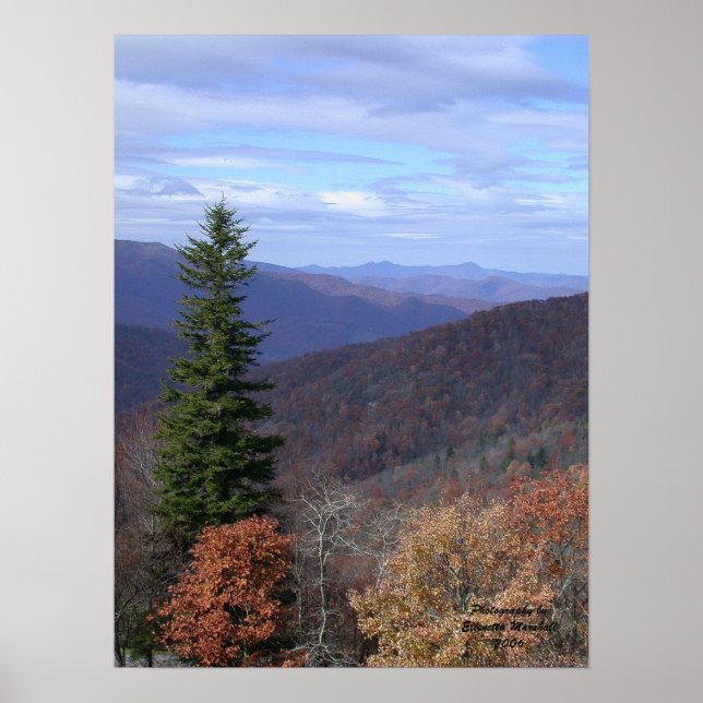 Póster Blue Ridge, fotografia de Ellenetta Marshall2006 (Frente)