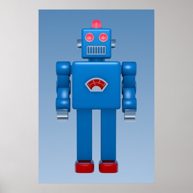 Poster Blue Robot 02 (Frente)
