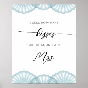 Poster Blue Shell quantos beijos jogo de chá de panela