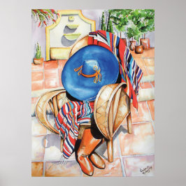 Póster Blue Sombrero