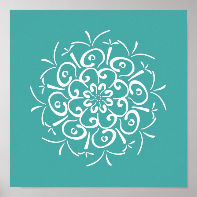 Poster Blue Spruce Mandala (Frente)