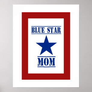 Poster Blue Star Mãe Militar
