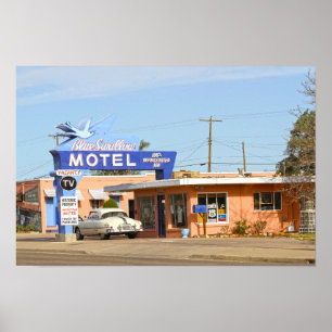 Poster Blue Swallow Motel, Rota 66, Novo México