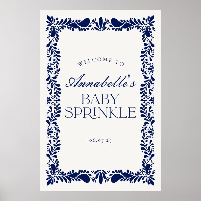 Poster Blue Talavera Espanhol Fiesta Baby Sprinkle (Frente)