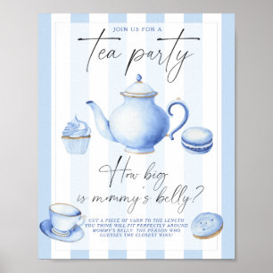 Poster Blue Tea Party Quão grande é o jogo de barriga de