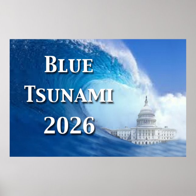 Poster Blue Tsunami Election 2026 (Frente)