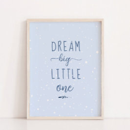 Poster Blue Winter Dream Big Little One Nursery Decor