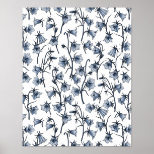 Poster Bluebells, Harebeldes, Flores