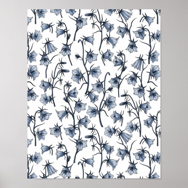 Poster Bluebells, Harebeldes, Flores (Frente)