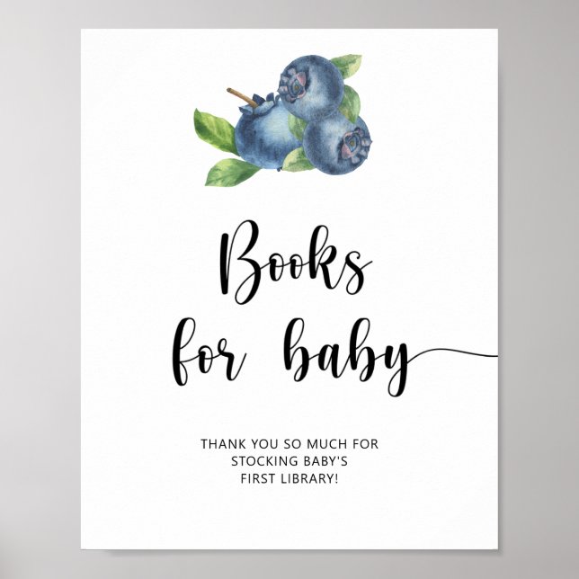 Poster Blueberry - livros para bebê (Frente)
