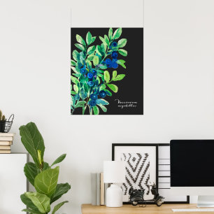 Poster Blueberry painting