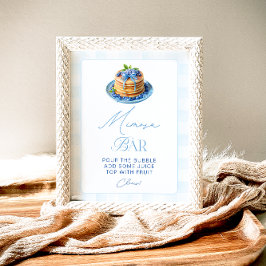 Poster Blueberry Pancake Baby Brunch Mãe-Bar