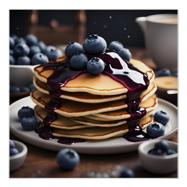 Póster Blueberry Pancakes (Frente)
