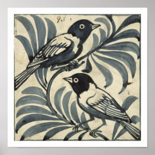 Póster Bluebirds (w/c no papel)