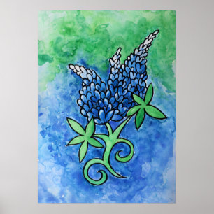 Poster Bluebonnets do Texas