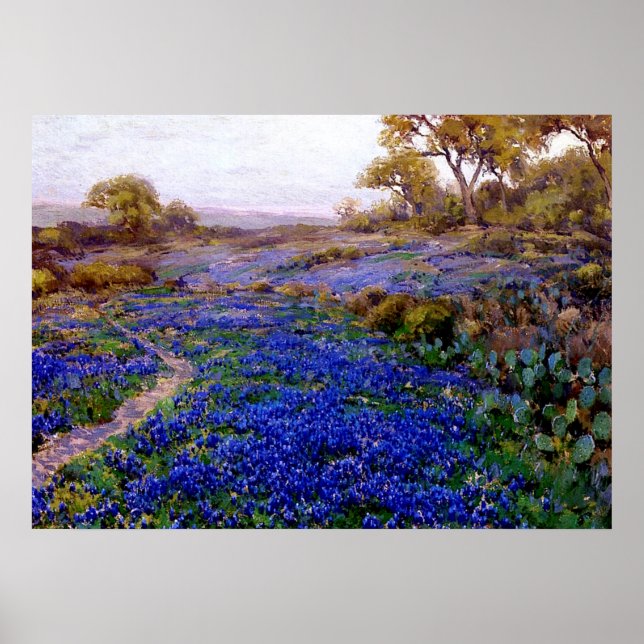 Póster Bluebonnets em Twilight, norte de San Antonio (Frente)