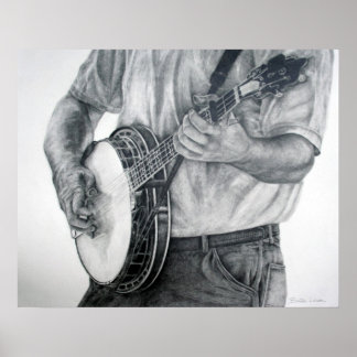 Poster Bluegrass Banjo