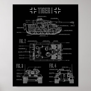 Poster Bluepr de Engenharia do Tanque I do Tanque do Tanq