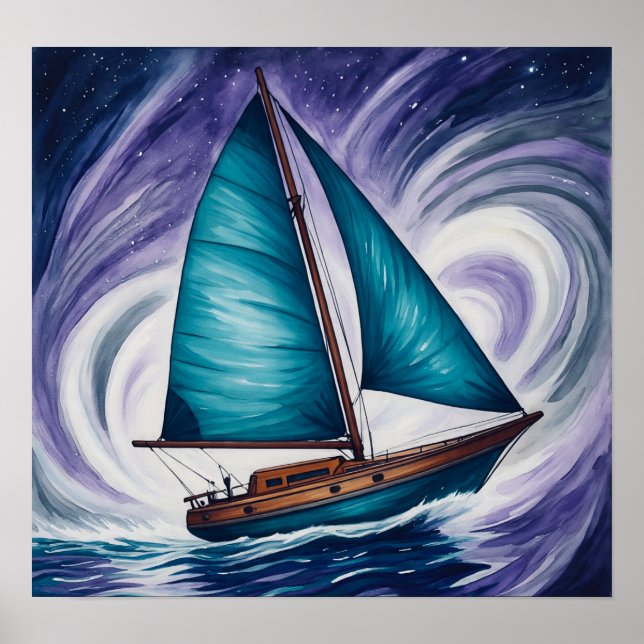Poster BlueSailBoat (Frente)