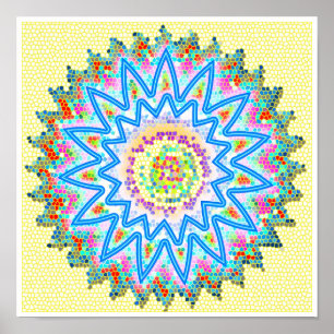 Póster BlueStar Chakra cura reconfortante Sparkling