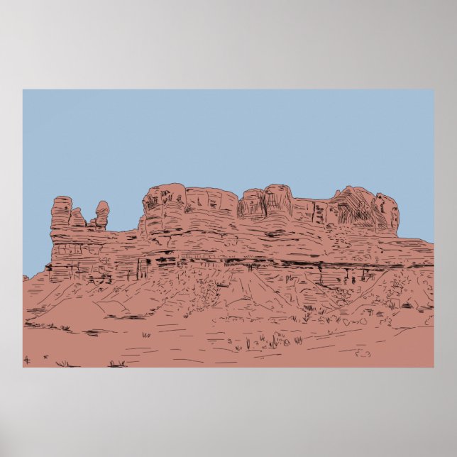 Poster Bluff, Ilustração de Utah (Frente)