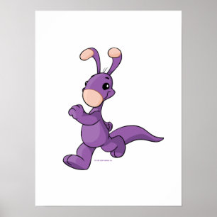 Póster Blumaroo roxo de marcha