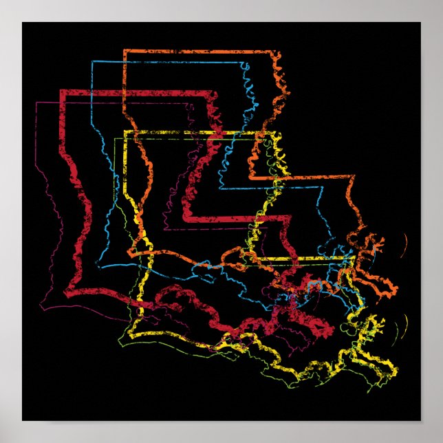 Póster blur do orgulho da Louisiana (Frente)