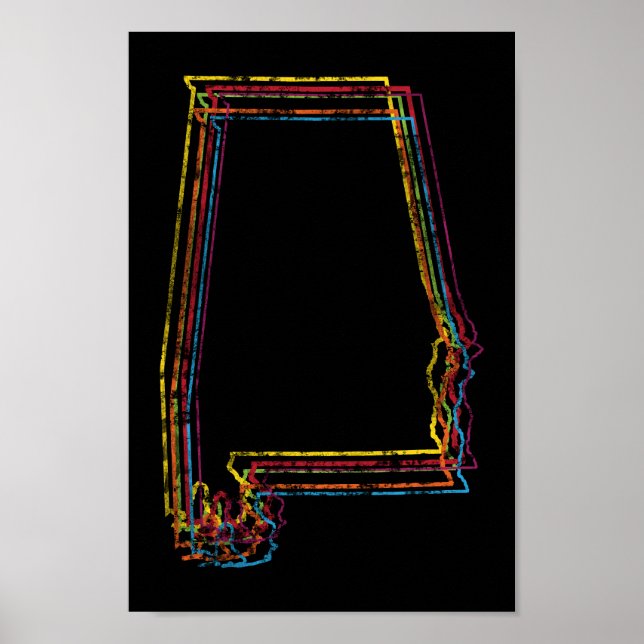 Poster blur do orgulho de alabama (Frente)