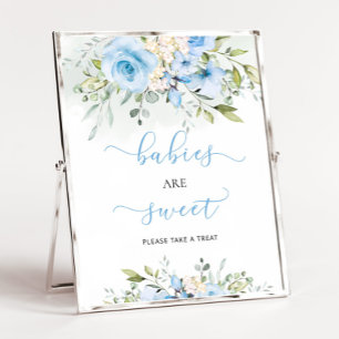 Poster Blus floral eucalipto Os bebês são doces