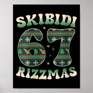 Poster Blusas Skibidi Rizzmas 67 Seis Sete Meme Feia Nata