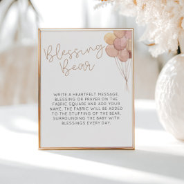 Poster Blush Balloons Blush Bear