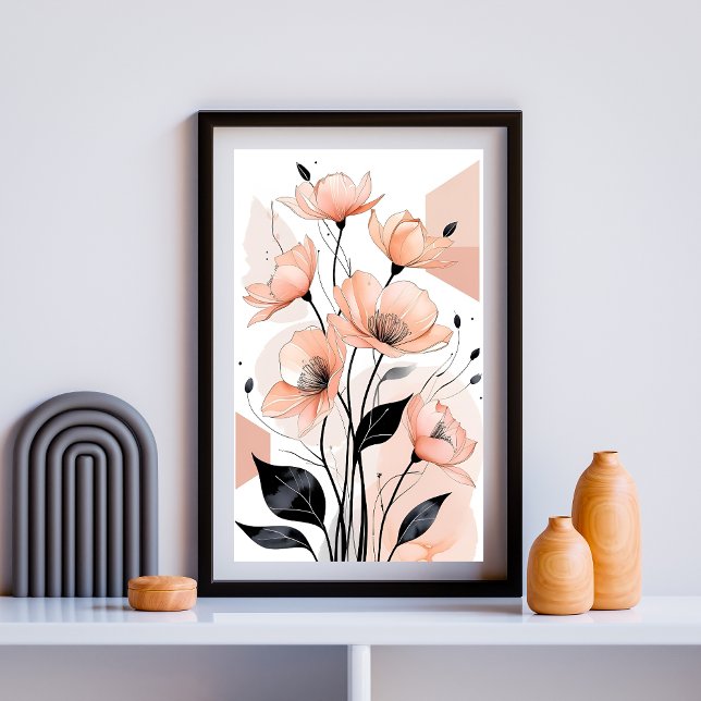 Poster Blush Bloom Geometry (Criador carregado)
