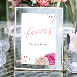 Poster Blush Glitter Chá de panela Favorece Sinal de Tabl