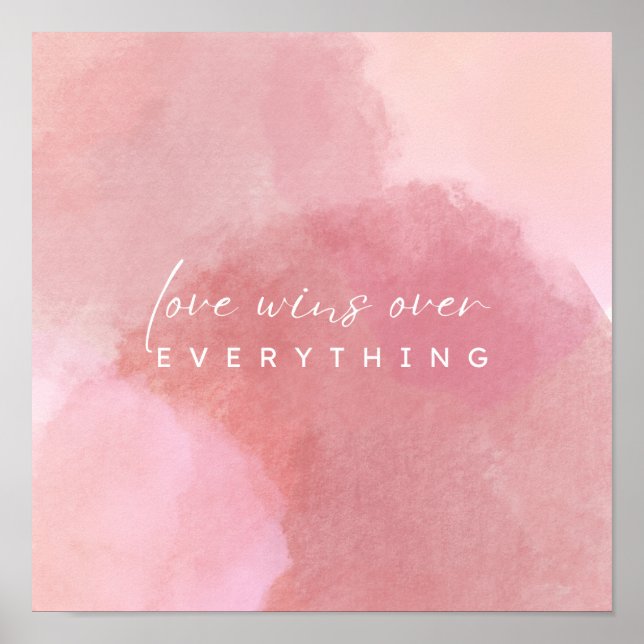 Poster "Blush of Love: A Pink Watercolor Affair" (Frente)