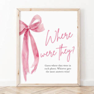 Poster Blush Pink Arco Bridal Onde estavam