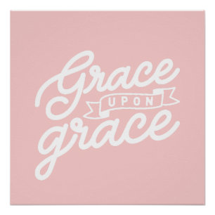 Póster Blush Pink Christian Grace sob graça