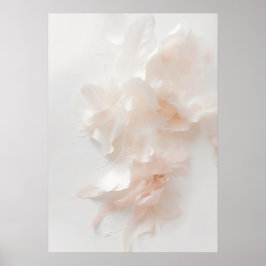 Poster Blush Pink Floral Abstract Art Print | Soft Petal 