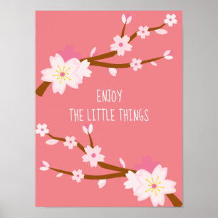 Poster Blush pink Sakura Cherry Blossom Japanese